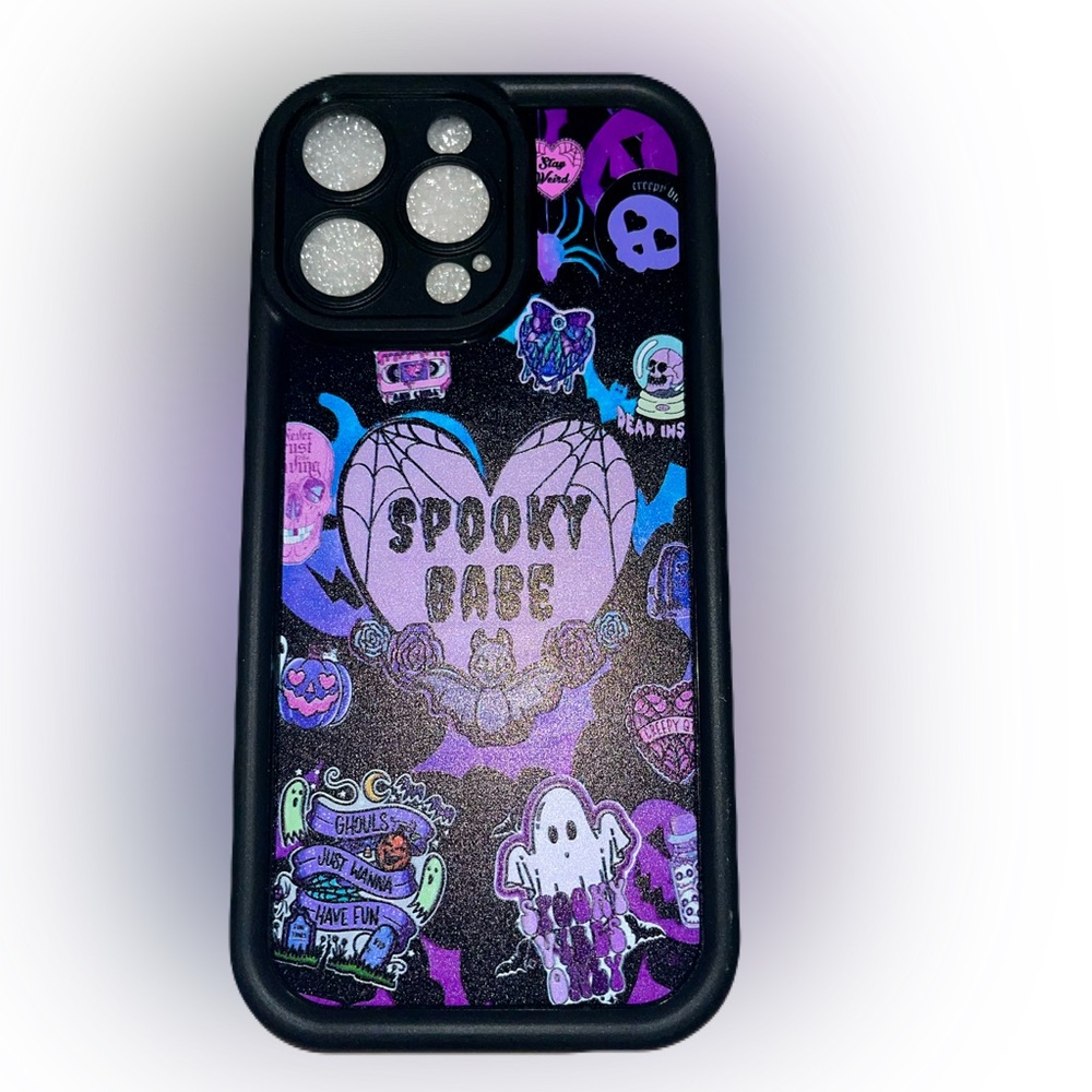 iPhone 15 ProMax Spooky Halloween ghostly soft phone case NWT